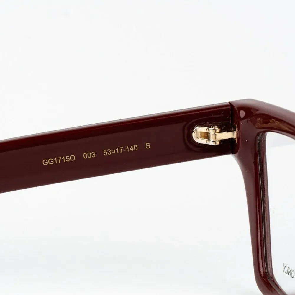 Gucci Women Eyeglasses Burgundy Cat Eye GG1715O 003 BRAND NEW